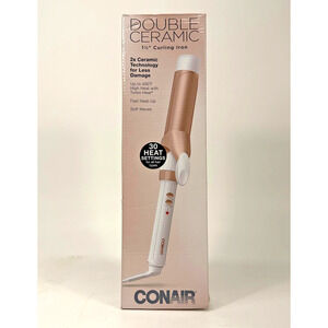 Conair Double Ceramic 1 1/2 Inch Curling Iron Soft Waves Medium Long Hair